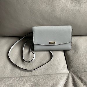 Kate Spade Light Pale Grey Crossbody Bag / Purse